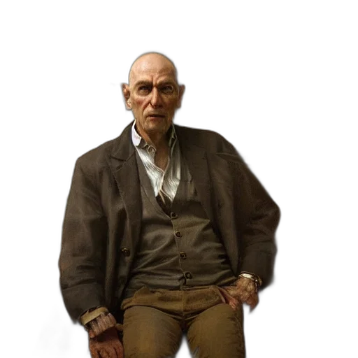 jacket, staff, animal, weapon transparent PNG cut-out