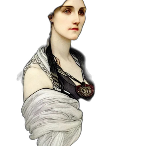 dress, jewelry, staff, hat transparent PNG cut-out