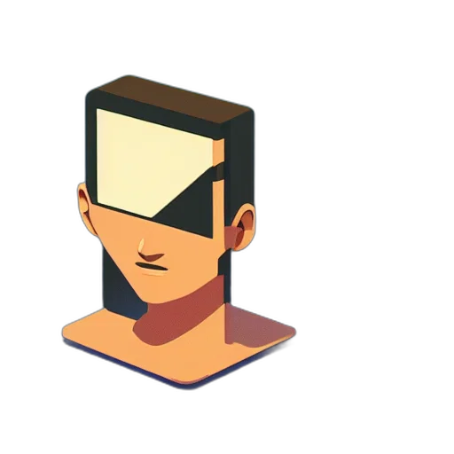 face, mask, robot, 3d render transparent PNG cut-out