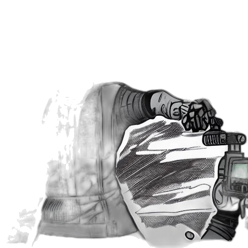 weapon, jacket, robot, mask transparent PNG cut-out