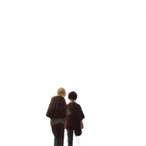jacket, umbrella, staff, pixel art transparent PNG cut-out