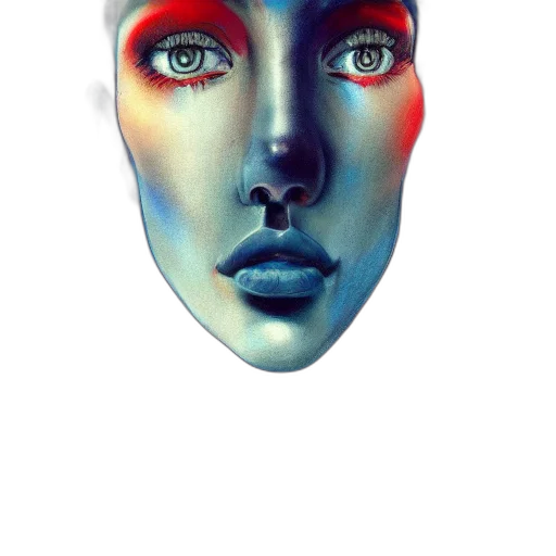mask, face, robot, creature transparent PNG cut-out