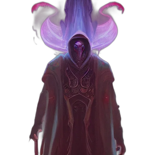 mask, staff, creature, jacket transparent PNG cut-out