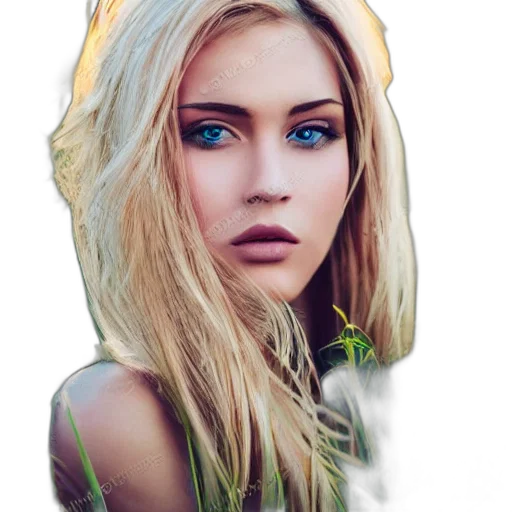face, flower, hair, dragon transparent PNG cut-out