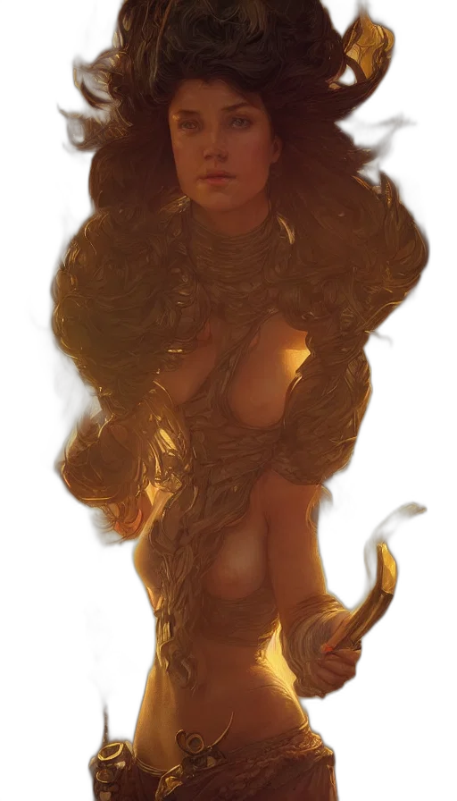 creature, hair, dress, dragon transparent PNG cut-out