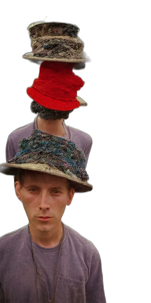 hat, staff, face, crown transparent PNG cut-out