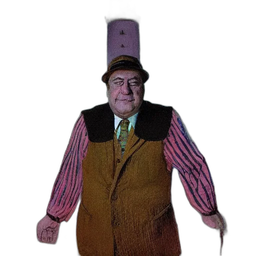 staff, hat, jacket, robot transparent PNG cut-out