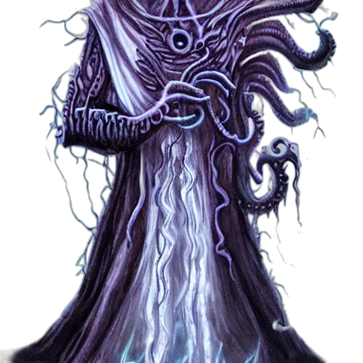 creature, staff, dress, hair transparent PNG cut-out