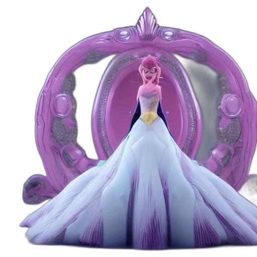 crown, dress, 3d render, concept art transparent PNG cut-out