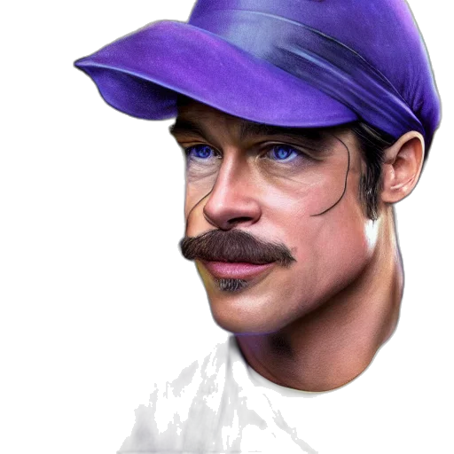 hat, face, staff, photorealistic transparent PNG cut-out