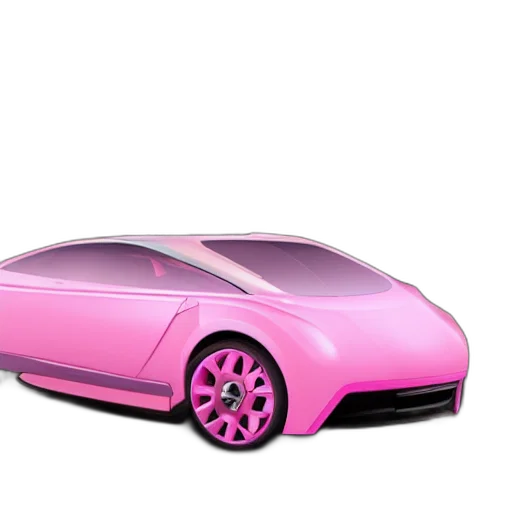 car, 3d render, concept art, vaporwave transparent PNG cut-out