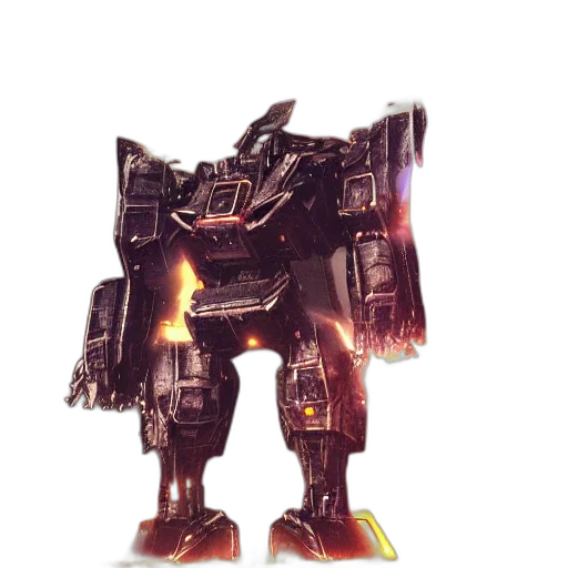 robot, weapon, concept art, 3d render transparent PNG cut-out