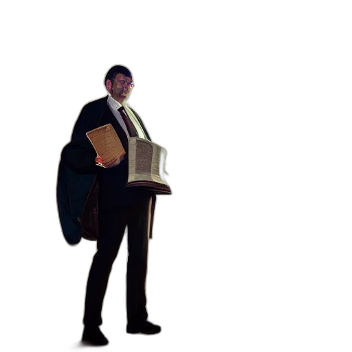 jacket, staff, robot, umbrella transparent PNG cut-out