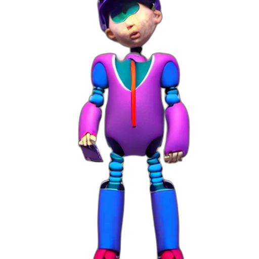 robot, staff, jacket, creature transparent PNG cut-out
