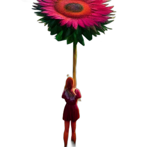 flower, umbrella, staff, weapon transparent PNG cut-out