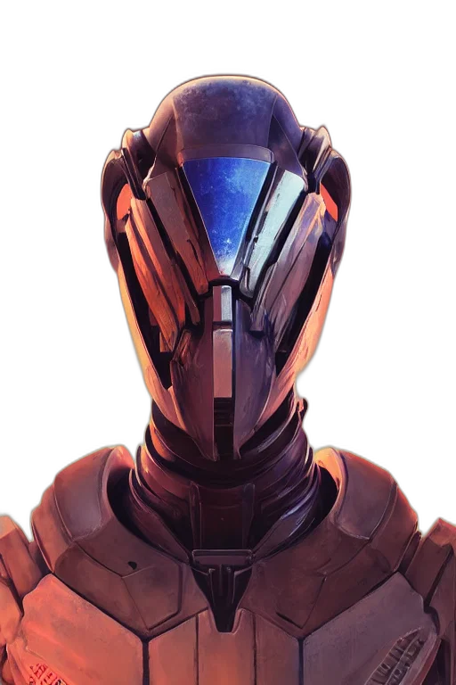 robot, mask, face, jacket transparent PNG cut-out