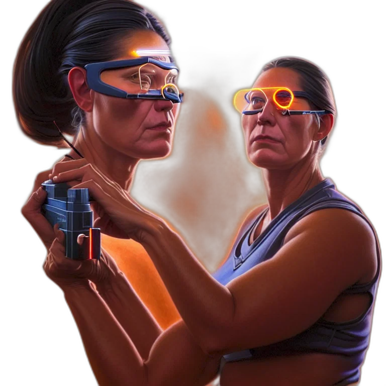 cyberpunk, concept art, comic book art, photorealistic transparent PNG cut-out