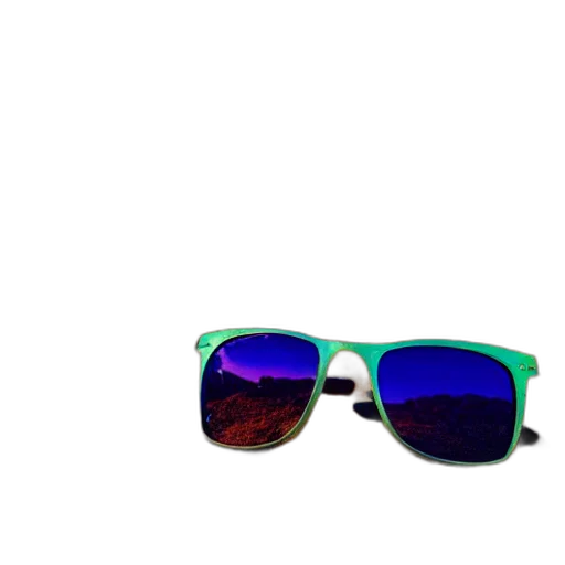 3d render, vaporwave, green, neon transparent PNG cut-out