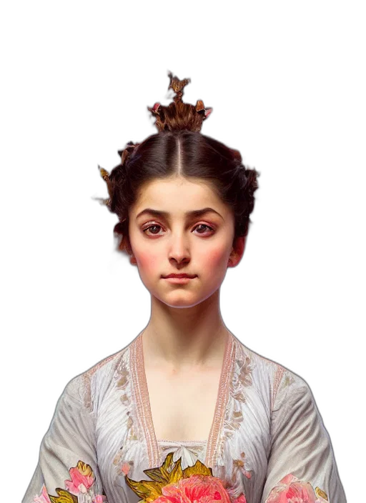 crown, face, dress, staff transparent PNG cut-out