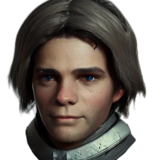 face, hair, staff, crown transparent PNG cut-out