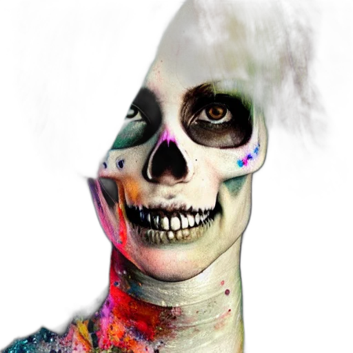 mask, face, creature, photorealistic transparent PNG cut-out