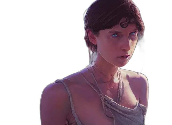 face, concept art, fantasy art, photorealistic transparent PNG cut-out