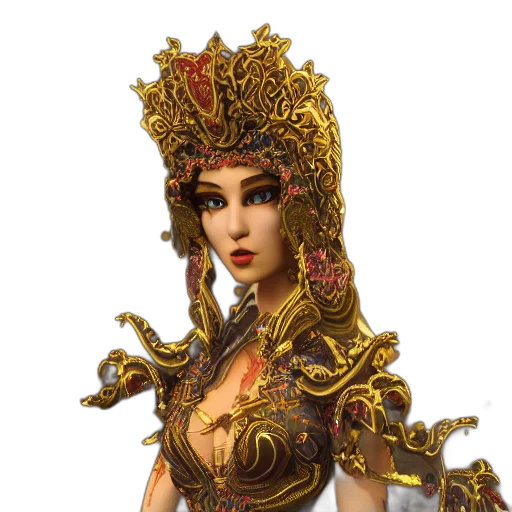 staff, crown, jewelry, fantasy art transparent PNG cut-out