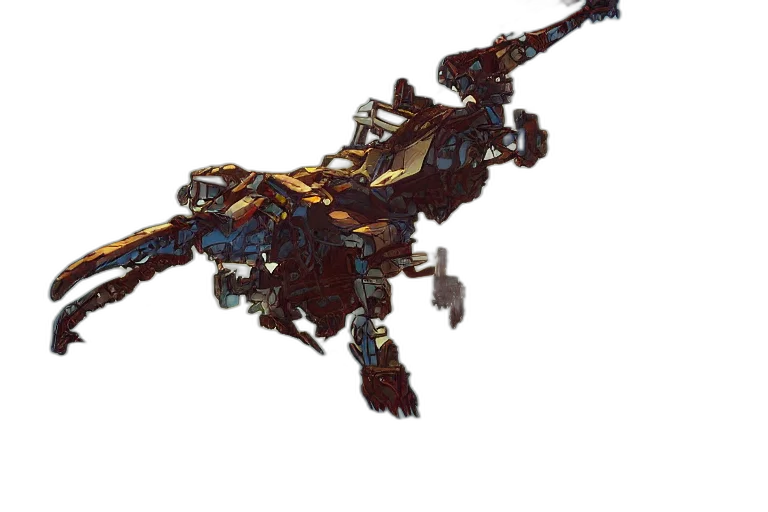 weapon, dragon, staff, robot transparent PNG cut-out