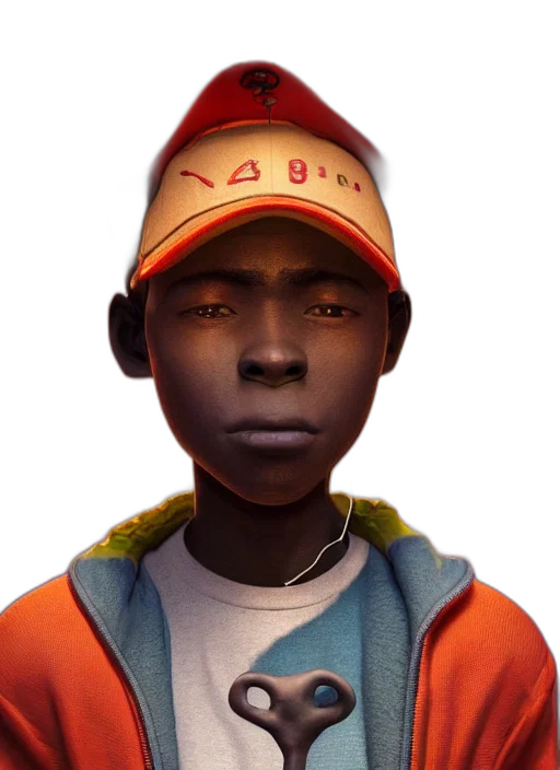 face, hat, staff, jacket transparent PNG cut-out