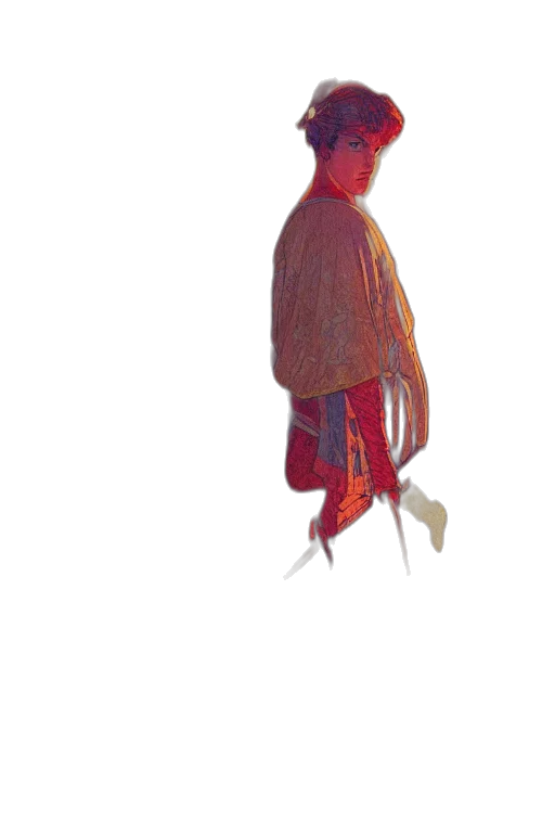 mask, hat, staff, dress transparent PNG cut-out