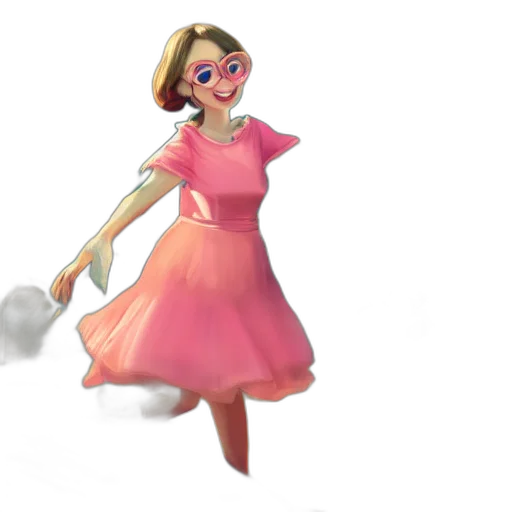 dress, staff, concept art, 3d render transparent PNG cut-out