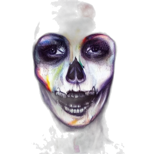 mask, face, watercolor, photorealistic transparent PNG cut-out