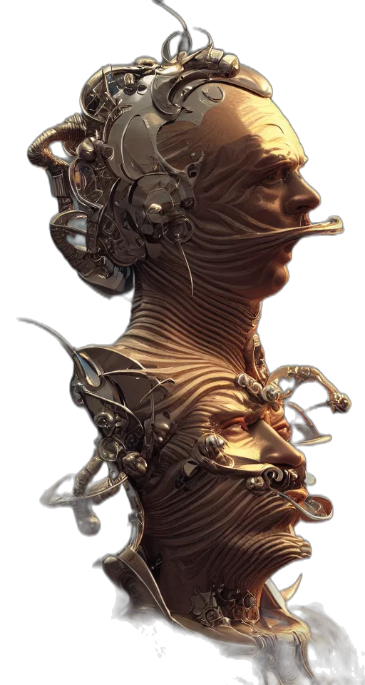 robot, crown, jewelry, face transparent PNG cut-out