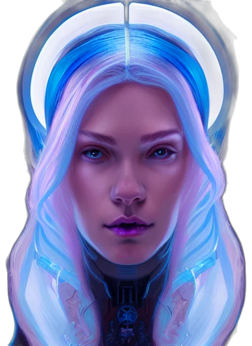 robot, face, cyberpunk, concept art transparent PNG cut-out