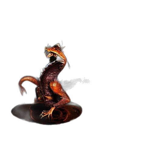 dragon, creature, staff, animal transparent PNG cut-out