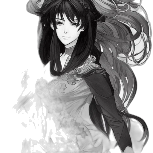 dragon, crown, dress, hair transparent PNG cut-out