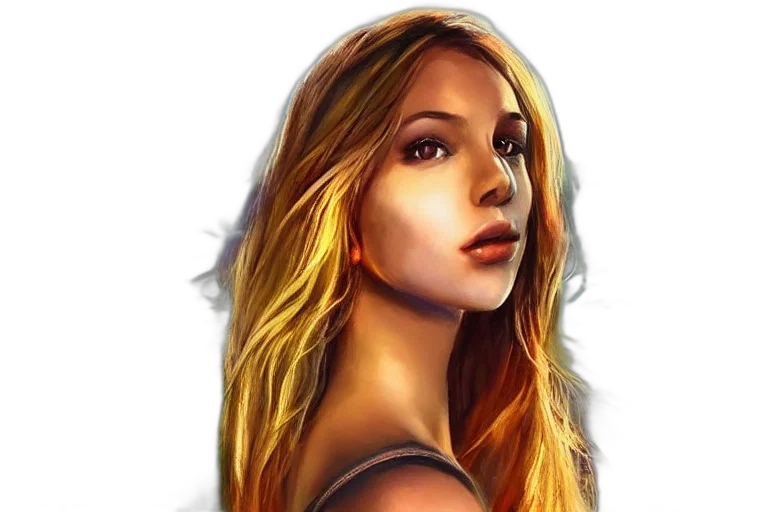 face, fantasy art, photorealistic, oil painting transparent PNG cut-out