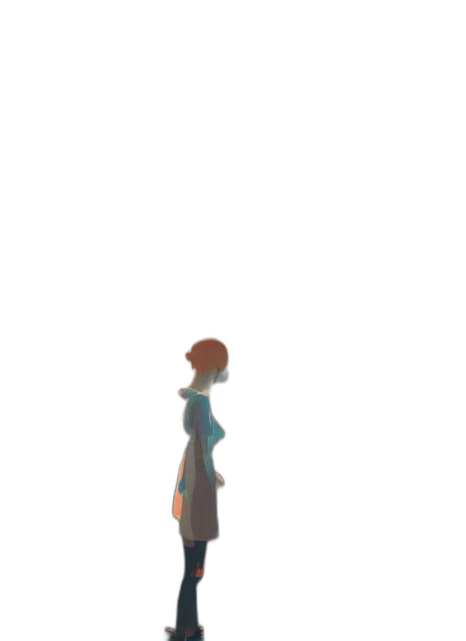 dress, robot, staff, creature transparent PNG cut-out