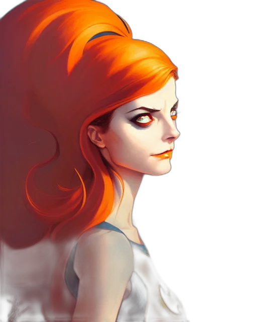 face, comic book art, concept art, fantasy art transparent PNG cut-out