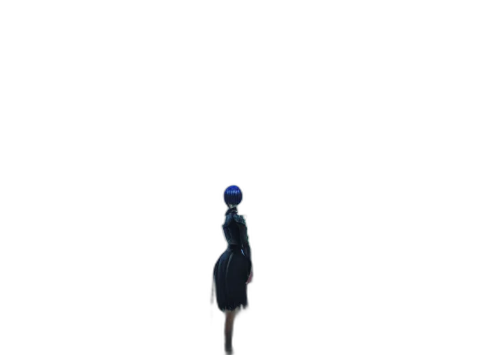dress, umbrella, staff, hat transparent PNG cut-out
