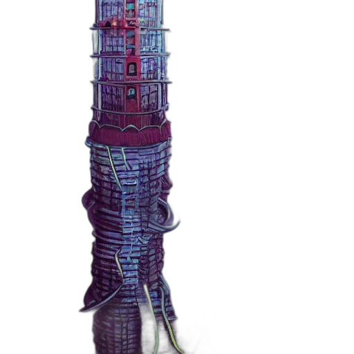 weapon, robot, building, staff transparent PNG cut-out