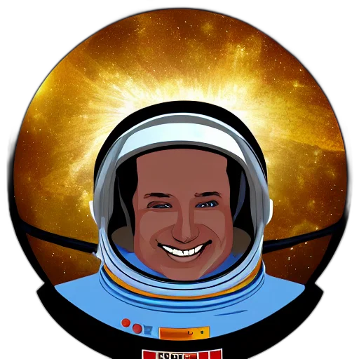 cartoon, outer space, astronaut, planet transparent PNG cut-out
