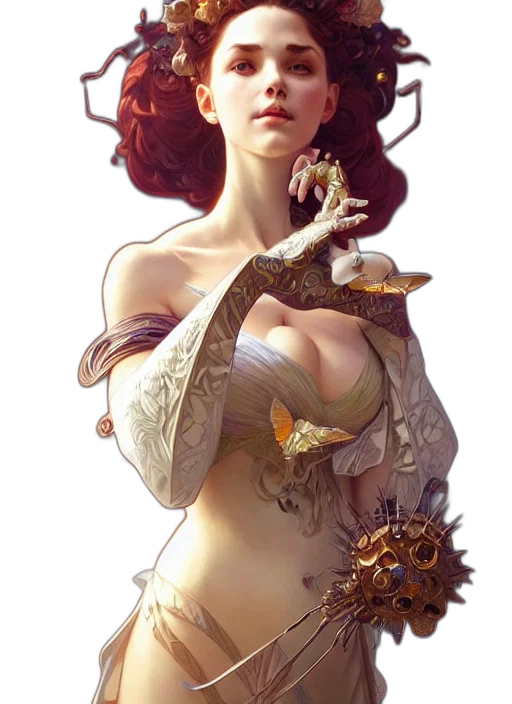 dragon, dress, jewelry, crown transparent PNG cut-out
