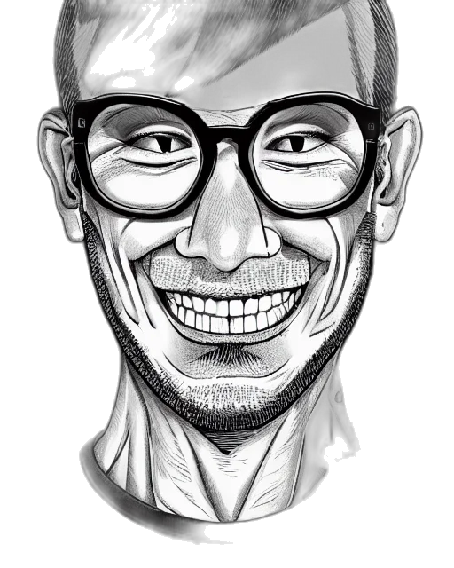 face, cartoon, comic book art, pencil sketch transparent PNG cut-out