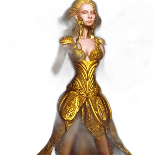 dress, fantasy art, concept art, 3d render transparent PNG cut-out