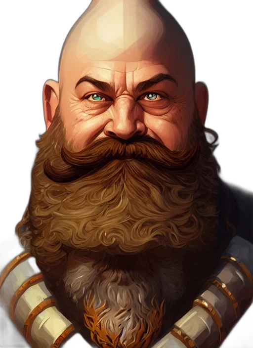 face, staff, crown, fantasy art transparent PNG cut-out