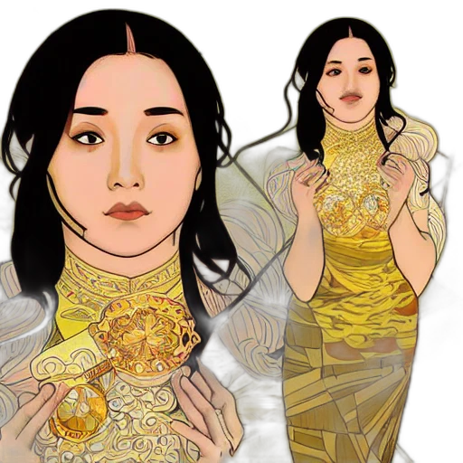 jewelry, dress, concept art, fantasy art transparent PNG cut-out