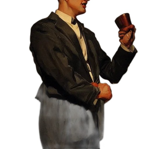 staff, jacket, face, concept art transparent PNG cut-out