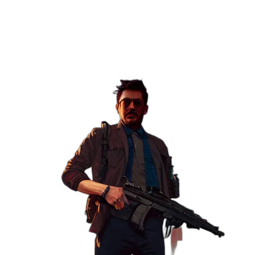 weapon, jacket, staff, animal transparent PNG cut-out