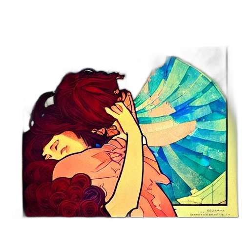 umbrella, dress, dragon, watercolor transparent PNG cut-out